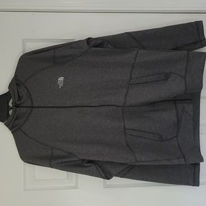 Gray Athletic Running Hooded Zip Up